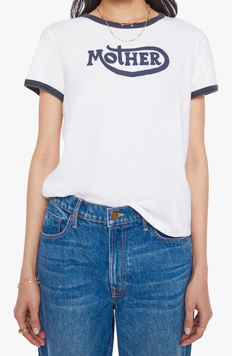 MOTHER The Li'l Goodie Goodie Ringer T-Shirt, Main, color, Mother Moto
