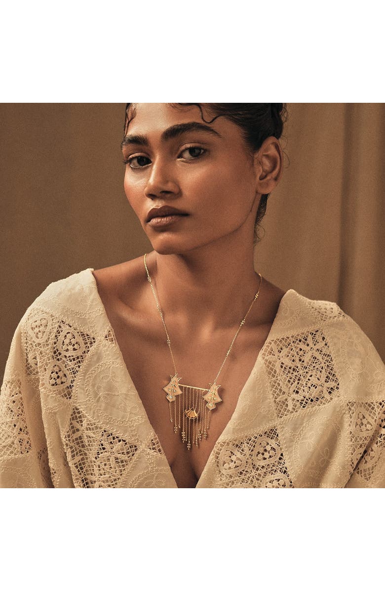 Dhwani Bansal Serai Necklace, Alternate, color, Gold Plated