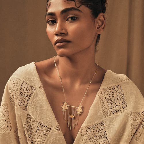 Dhwani Bansal Serai Necklace In Gold