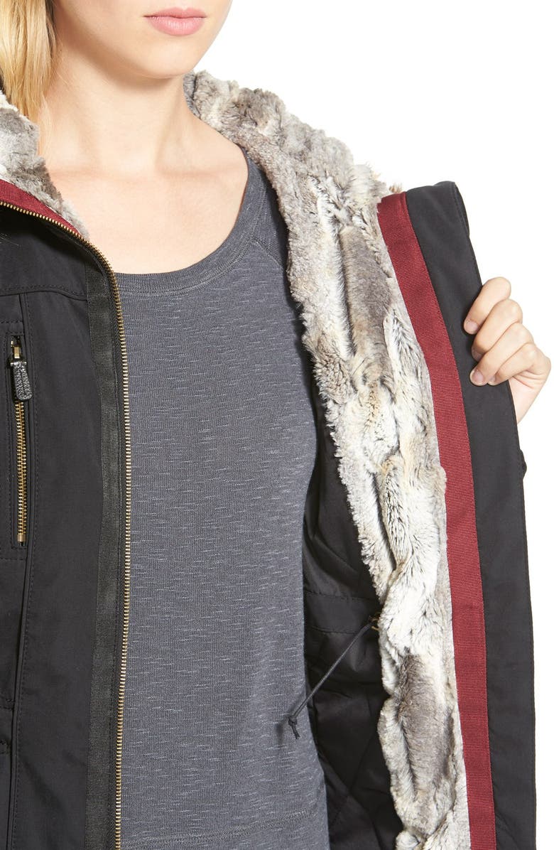 1 Madison Faux Fur Trim Parka, Alternate, color, 