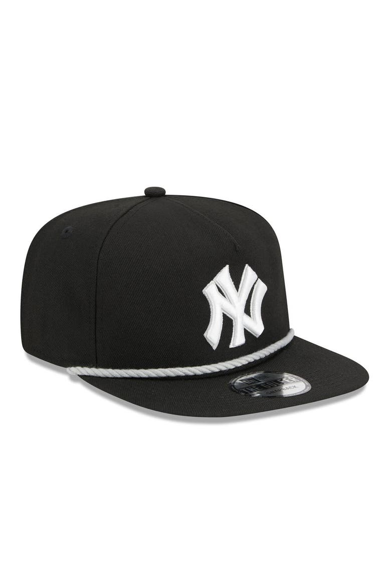 Men's New Era Black New York Yankees Branch Golfer Snapback Hat, Alternate, color, Black