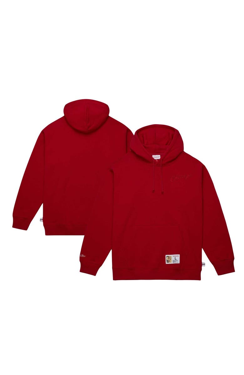 Mitchell & Ness Men's Mitchell & Ness Red Chicago Bulls Hardwood Classics Tonal Pullover Hoodie, Alternate, color,