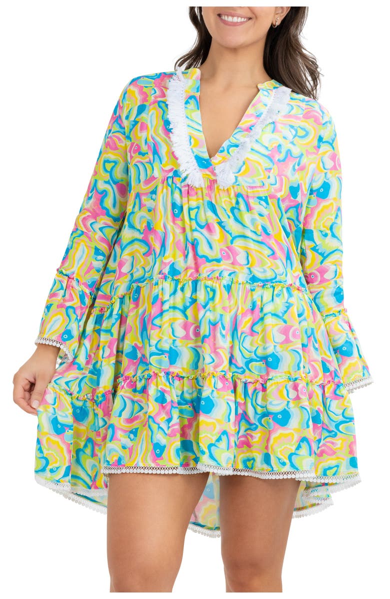 Kenny Flowers The St. Lucia - Tunic Dress, Main, color, Multi