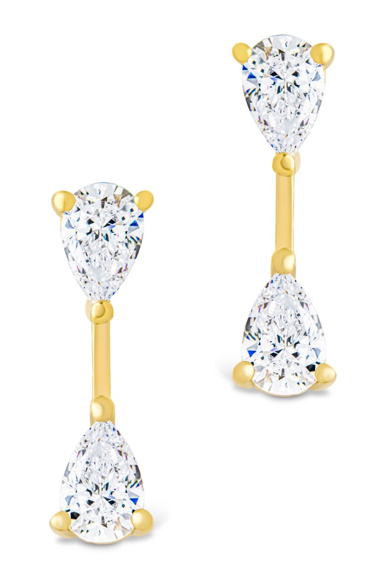 Pear Drop Earrings, Alternate, color, GOLD