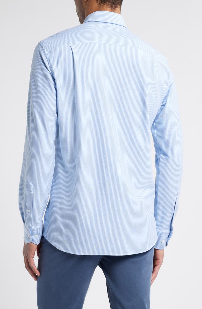 Peter Millar Excursionist Flex Thin Stripe Button-Up Shirt, Alternate, color, Angelite