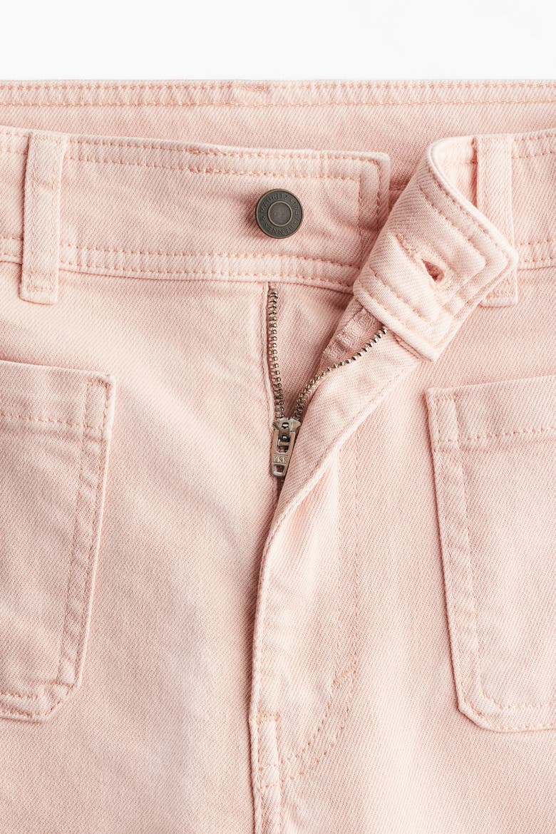 Flared High Jeans, Alternate, color, Peach pink