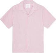 Les Deux Lukas Stripe Cotton & Linen Camp Shirt