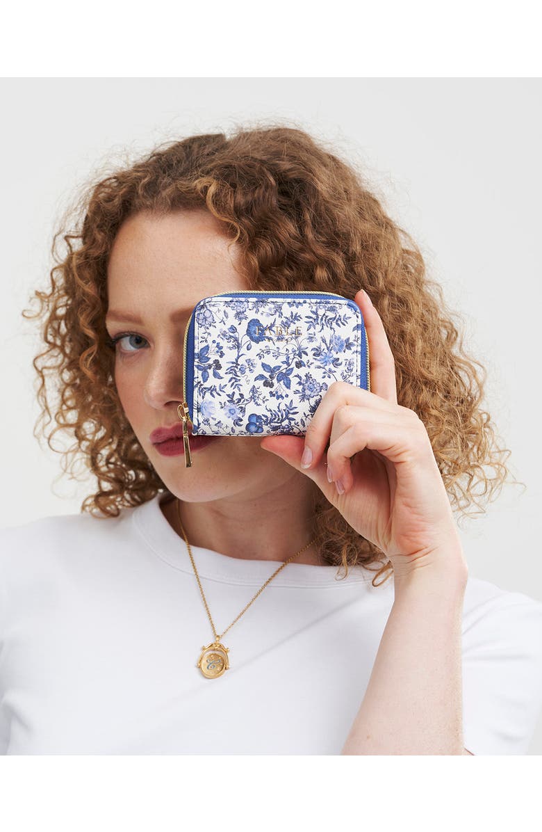 Fable England Ditsy Blue Small Purse, Alternate, color, Ivory