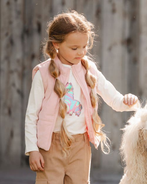 Deux Par Deux Organic Cotton T-shirt With Llama In White