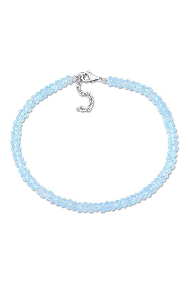 Sky Blue Topaz Beaded Bracelet, Main, color, BLUE