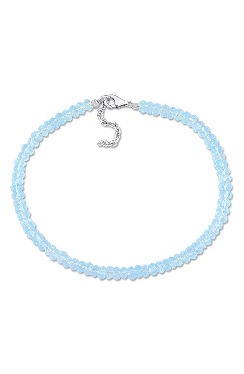 DELMAR Sky Blue Topaz Beaded Bracelet, Main, color, Blue