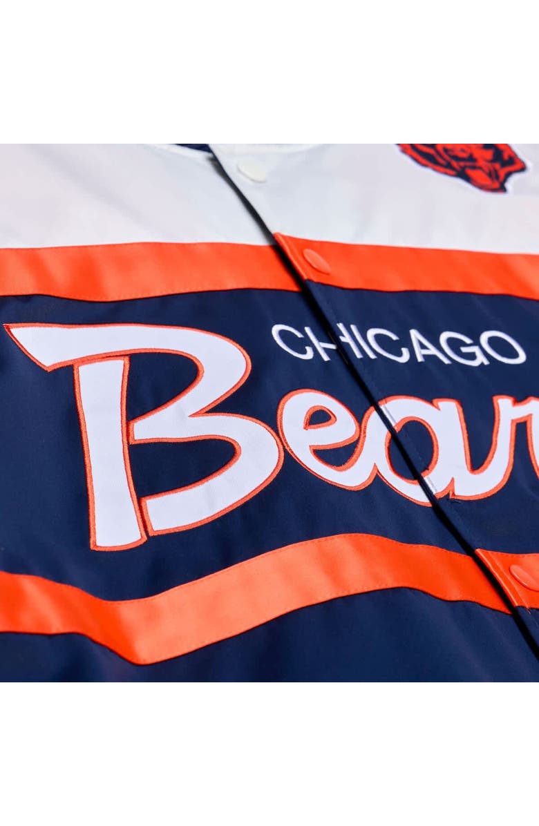 Mitchell & Ness Men's Mitchell & Ness  Navy Chicago Bears Head Coach Lightweight Full-Snap Satin Jacket, Alternate, color, Navy