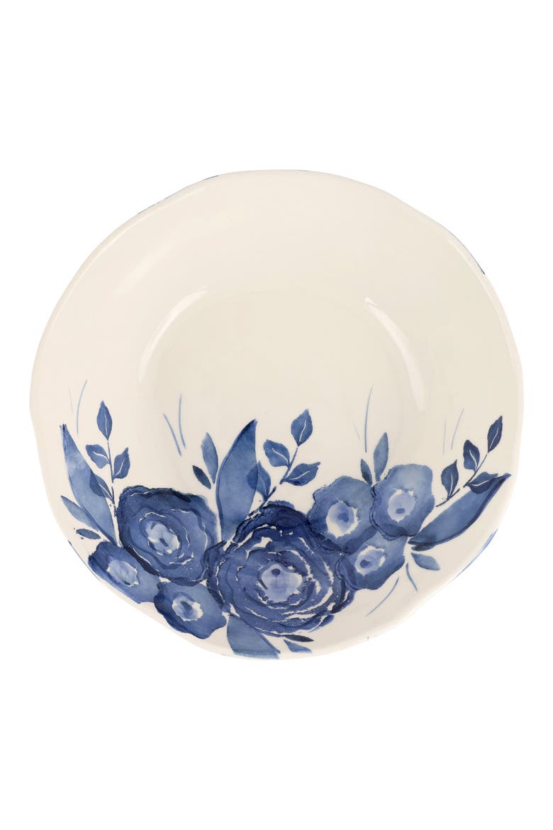 Camellia Shallow Serving Bowl, Alternate, color, BLUE