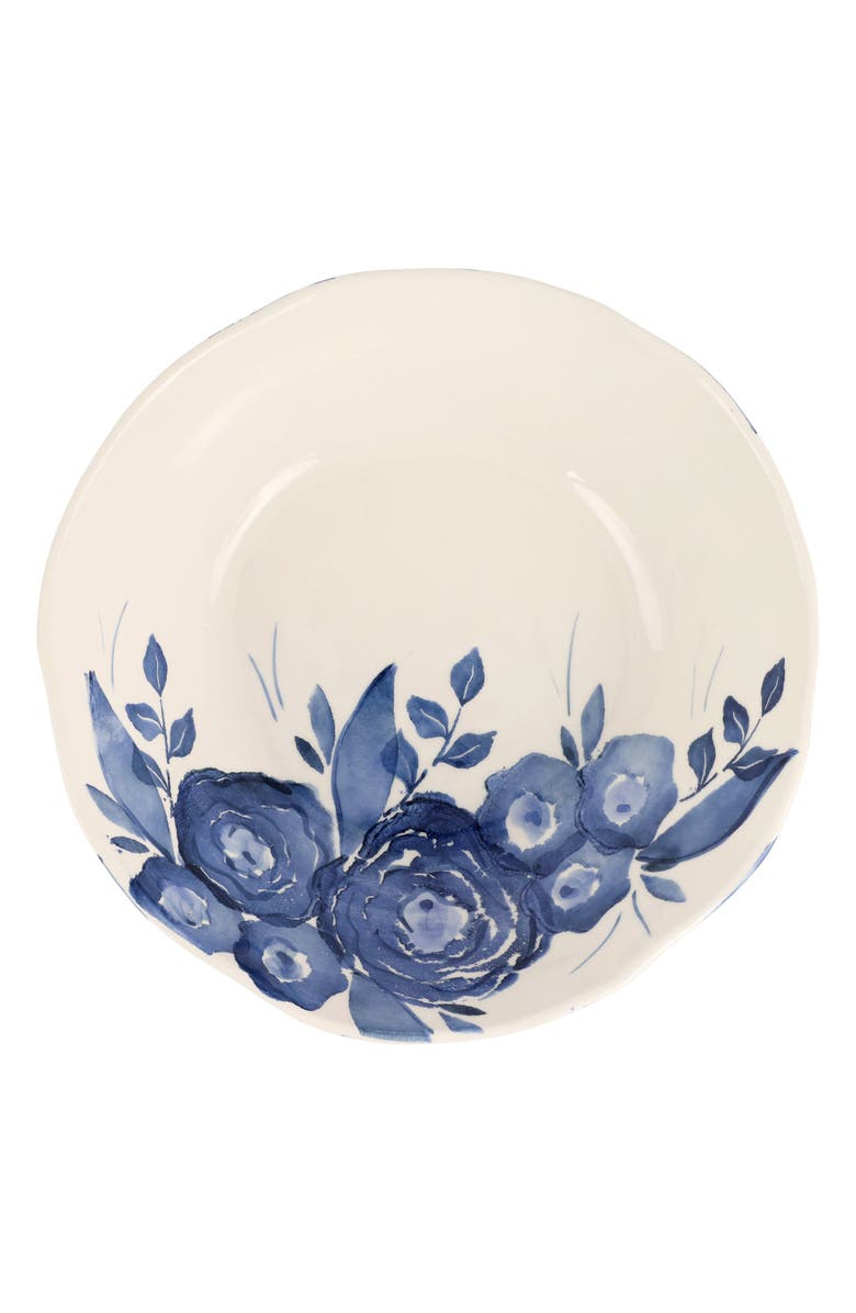 VIETRI Camellia Shallow Serving Bowl, Alternate, color, Blue