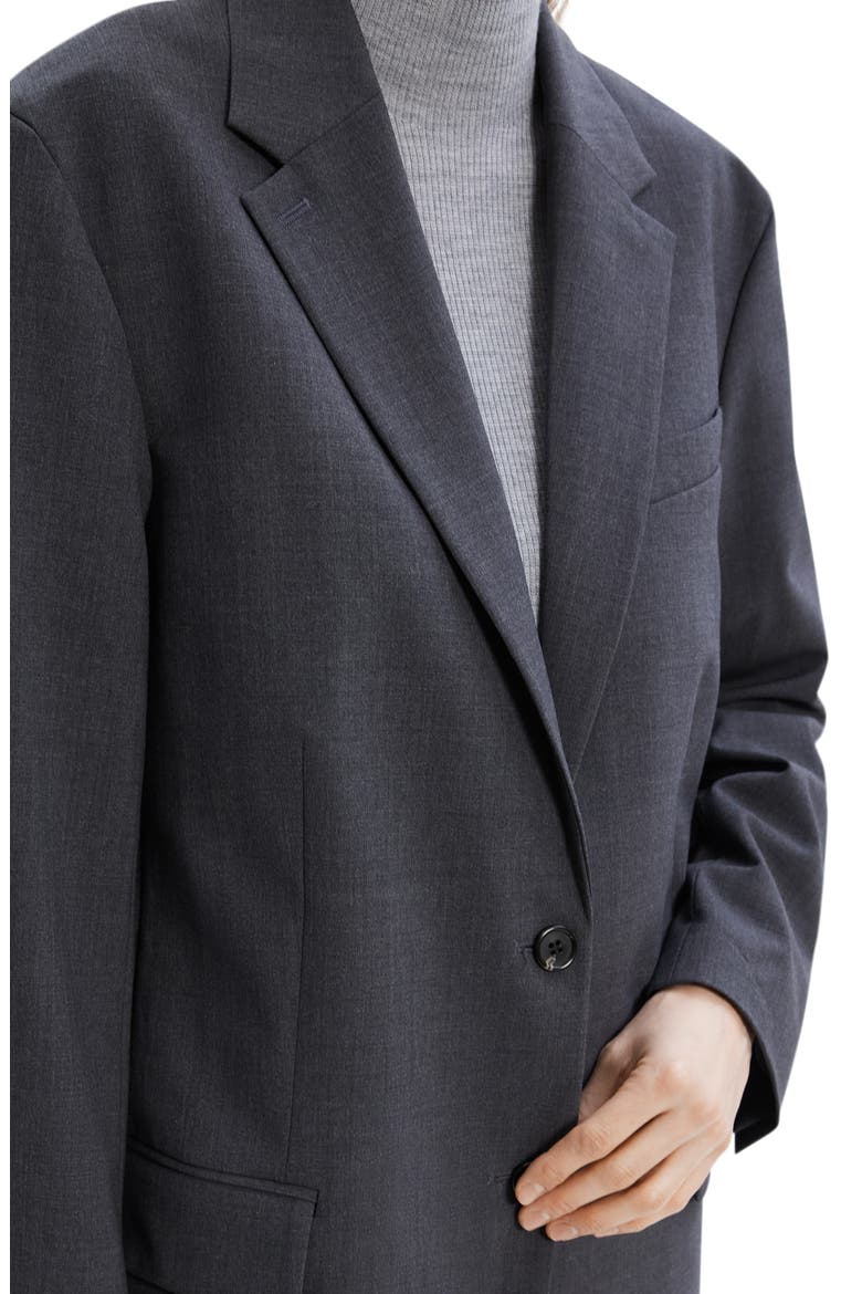 Stretch Wool Blend Blazer, Alternate, color, CHARCOAL MELANGE
