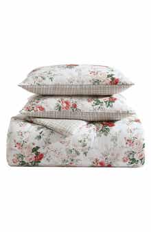 Laura Ashley Ashfield 3-Piece Cotton Comforter & Sham Set