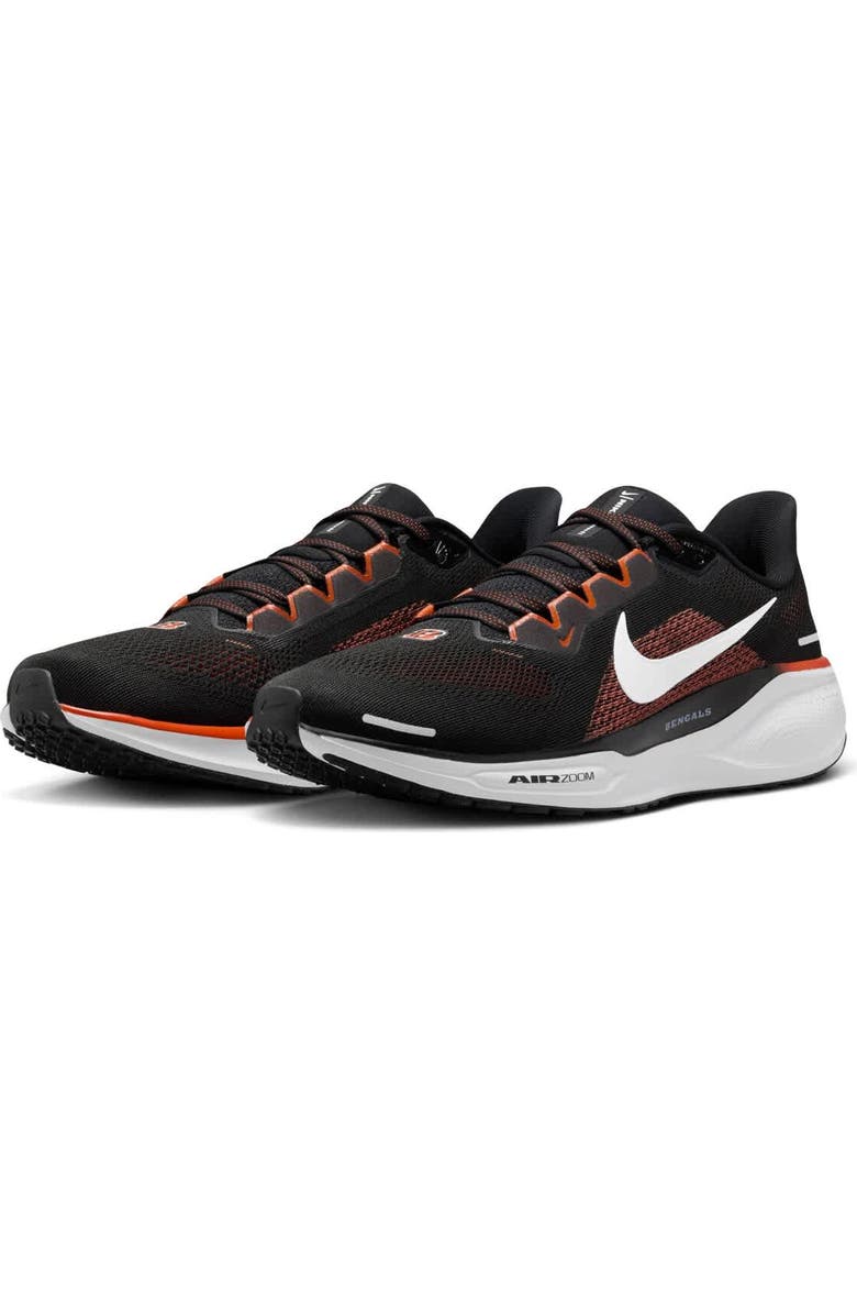 Nike Unisex Nike Black Cincinnati Bengals Zoom Pegasus 41 Running Shoes, Alternate, color, Black