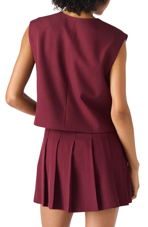 Steve Madden Alessa Top In Burgundy