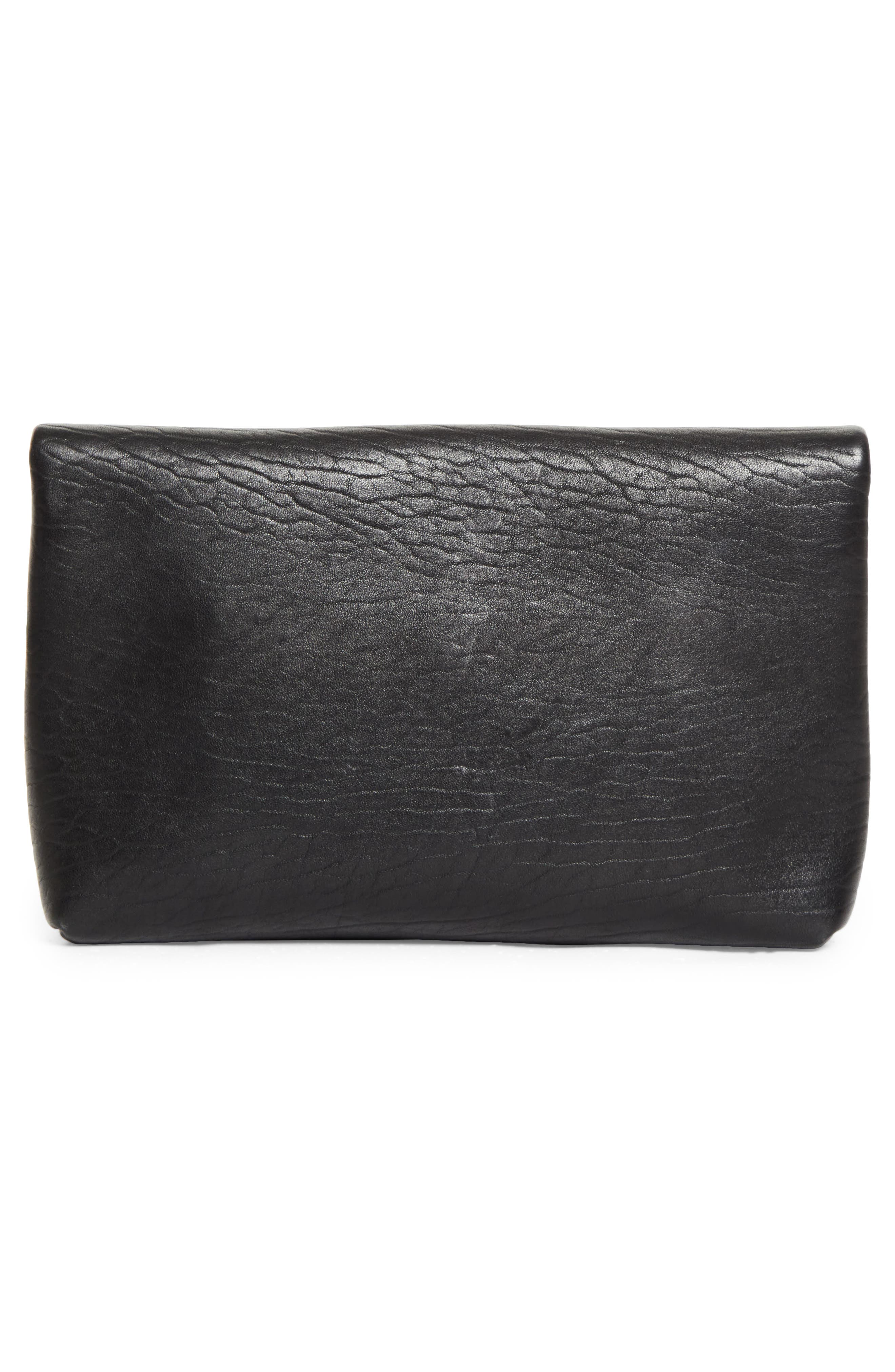 Saint Laurent Large Cassandre Leather Envelope Clutch, Alternate, color, 