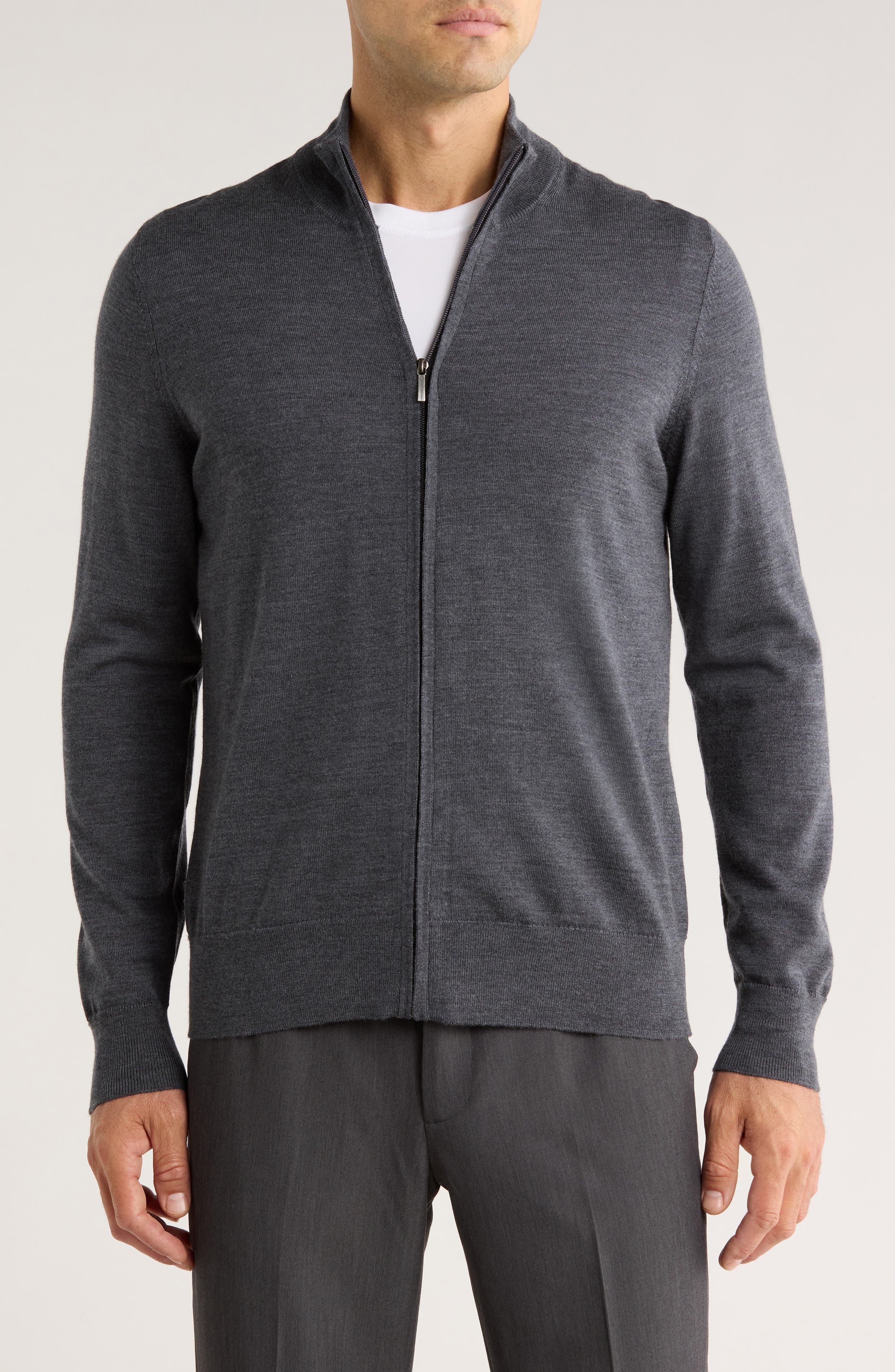 Brooks Brothers Wool Full Zip Sweater