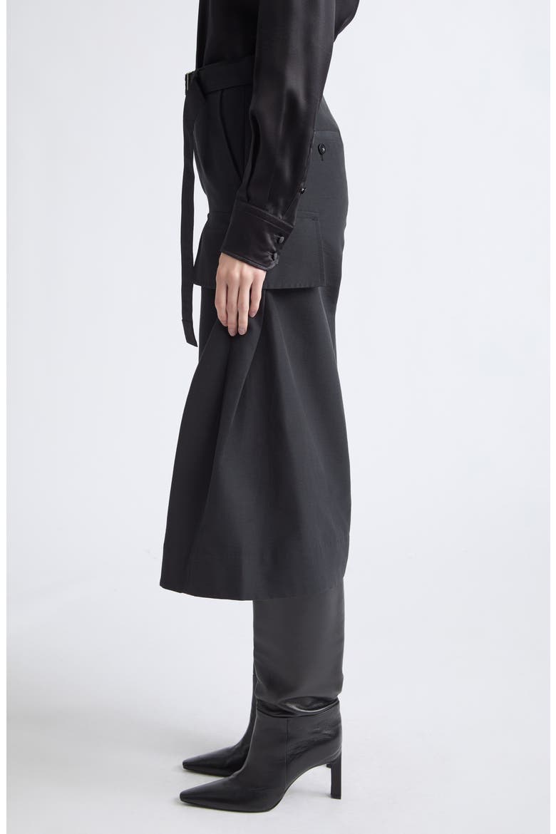 Bonding Faille Wide Leg Pants, Alternate, color, BLACK