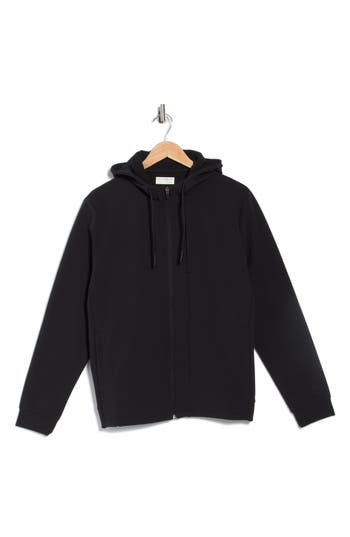 Original Penguin Sport Micro Texture Full Zip Hoodie In Black