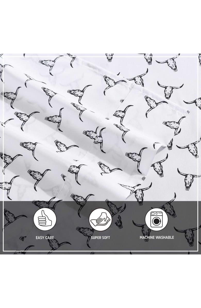 Wrangler Steer Skulls Sheet Set, Alternate, color, Black