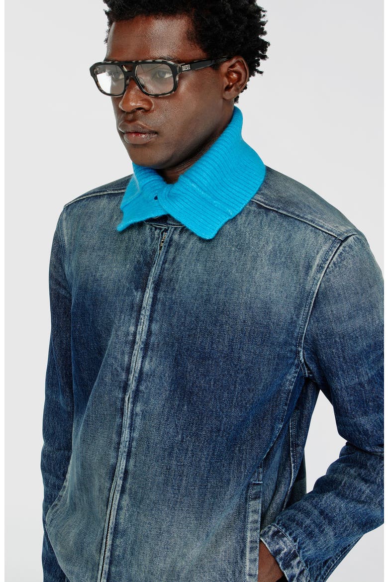 Glory Denim Biker Jacket, Alternate, color, DENIM