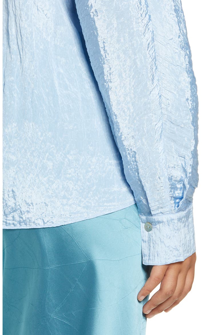 Double V-Neck Blouse, Alternate, color, CERULEAN