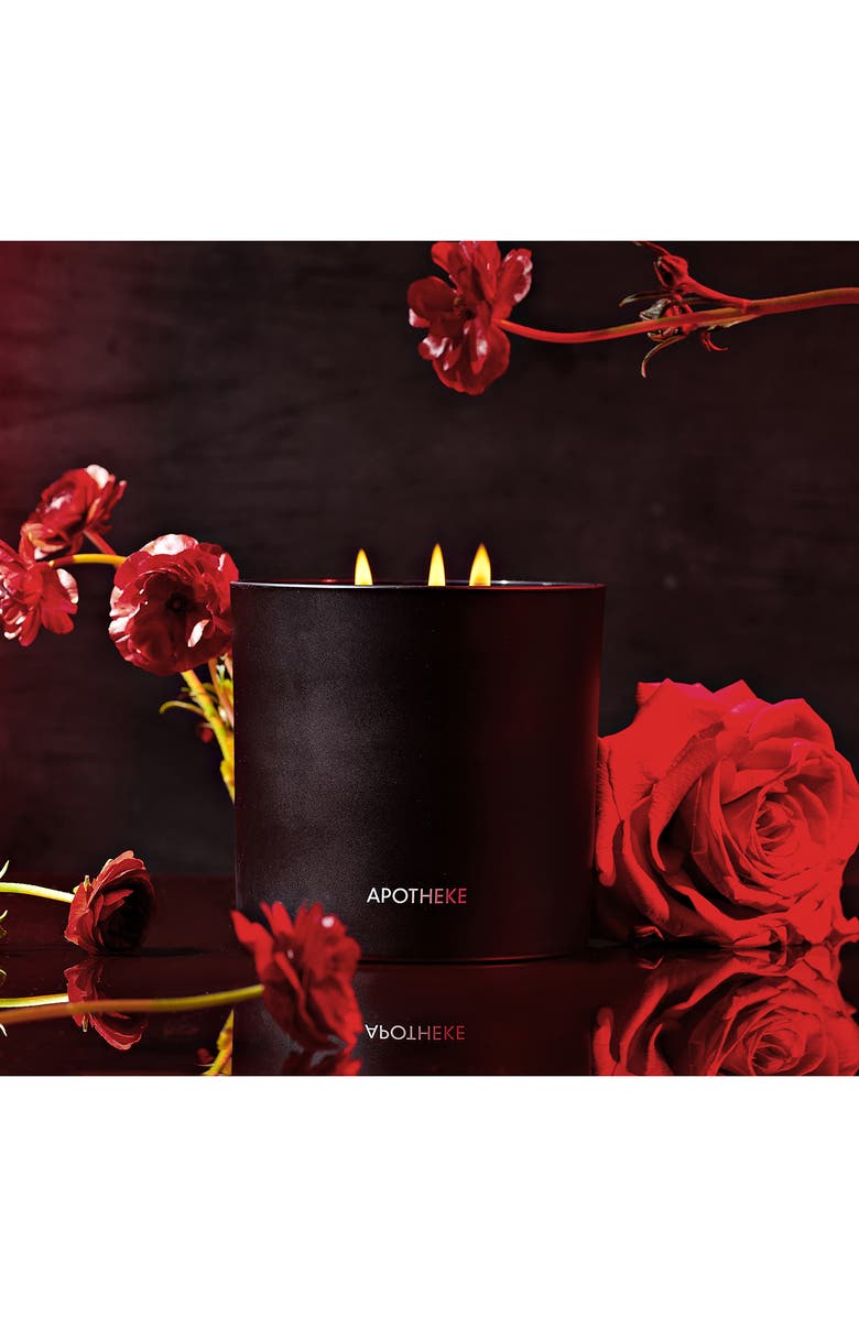 APOTHEKE Charcoal Rouge Three-Wick Scented Candle, Alternate, color, 