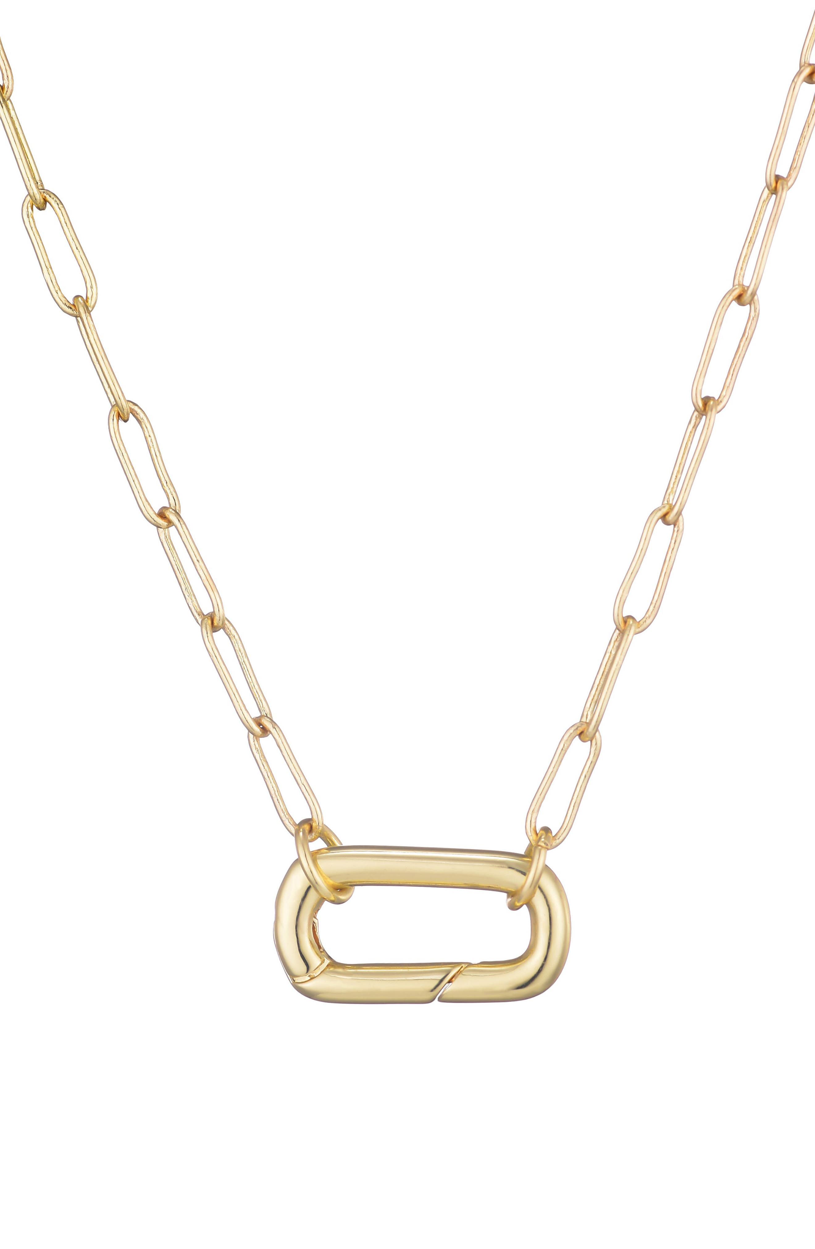 Adornia Lock Charm Necklace