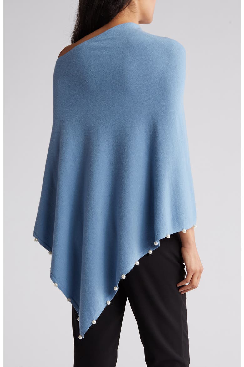 Bead Trim Knit Wrap, Alternate, color, BLUE
