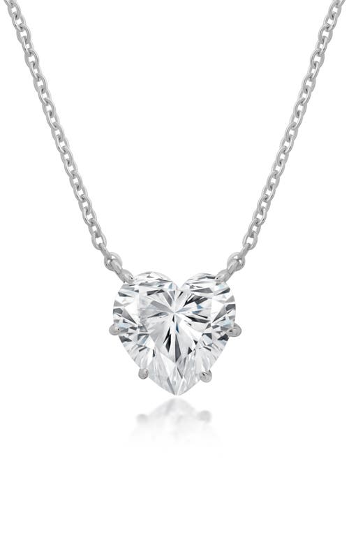 Crislu Adore Cubic Zirconia Heart Pendant Necklace in Pure Platinum/Clear Stone  product