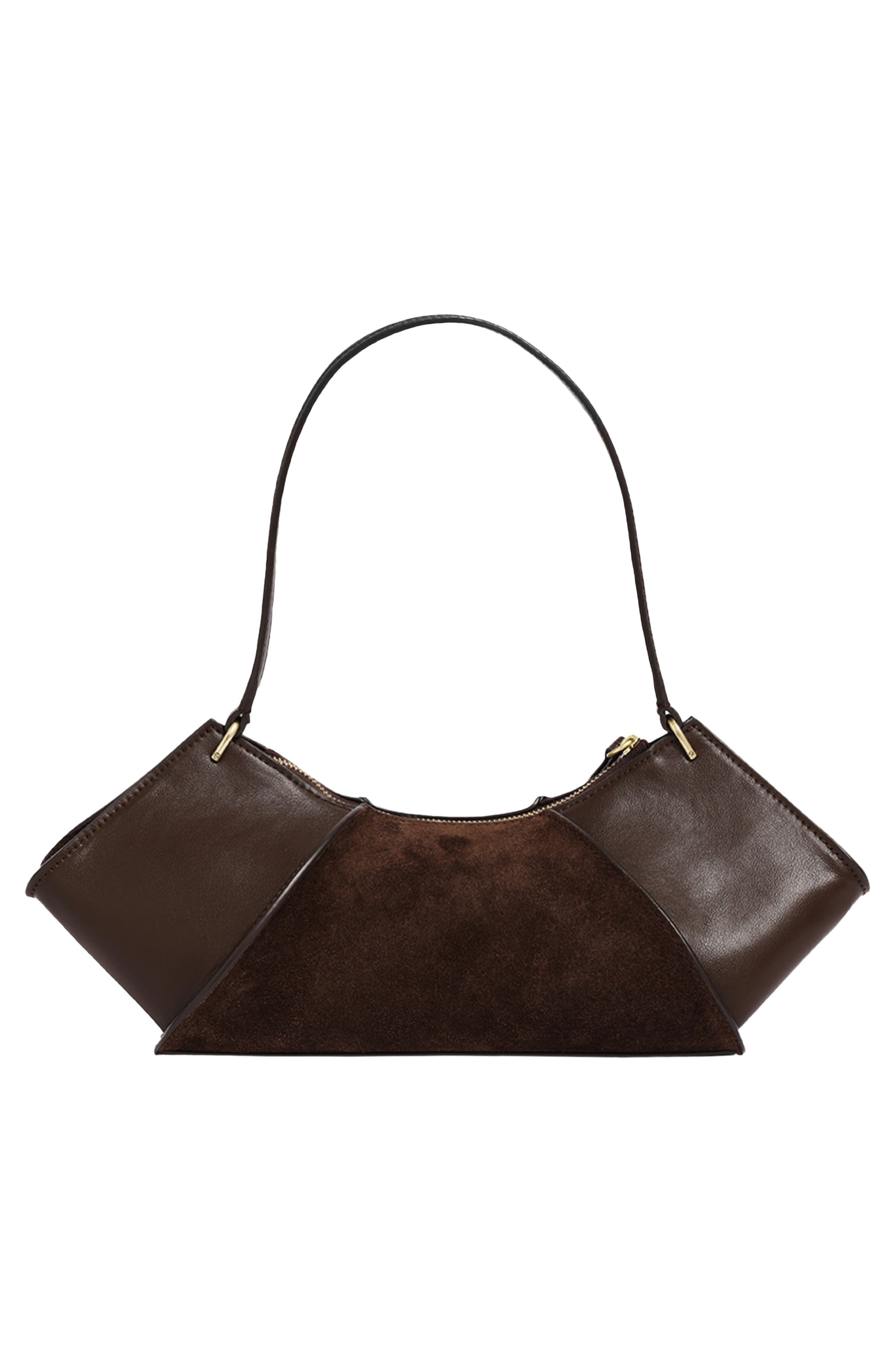 Crosby Leather Shoulder Bag, Alternate, color, CHOCOLATE