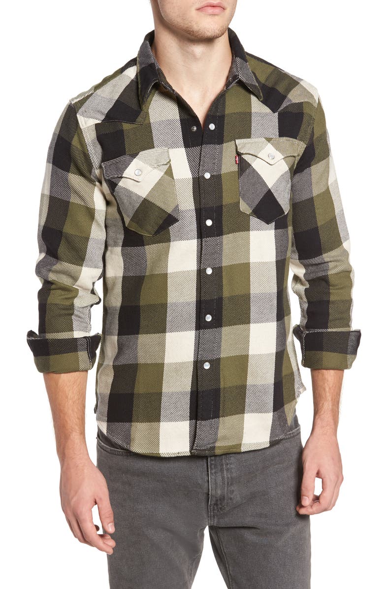 Levi's<sup>®</sup> 'Barstow' Denim Western Shirt, Main, color, 