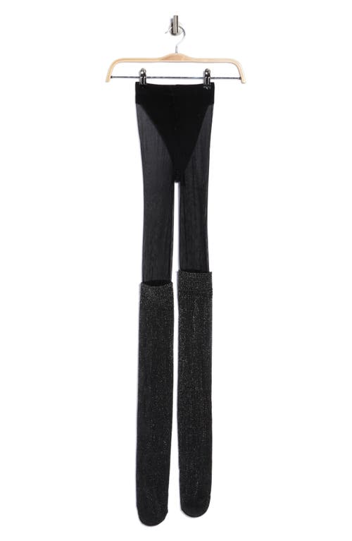 Nordstrom Rack Thigh High Illusion Tights In Black
