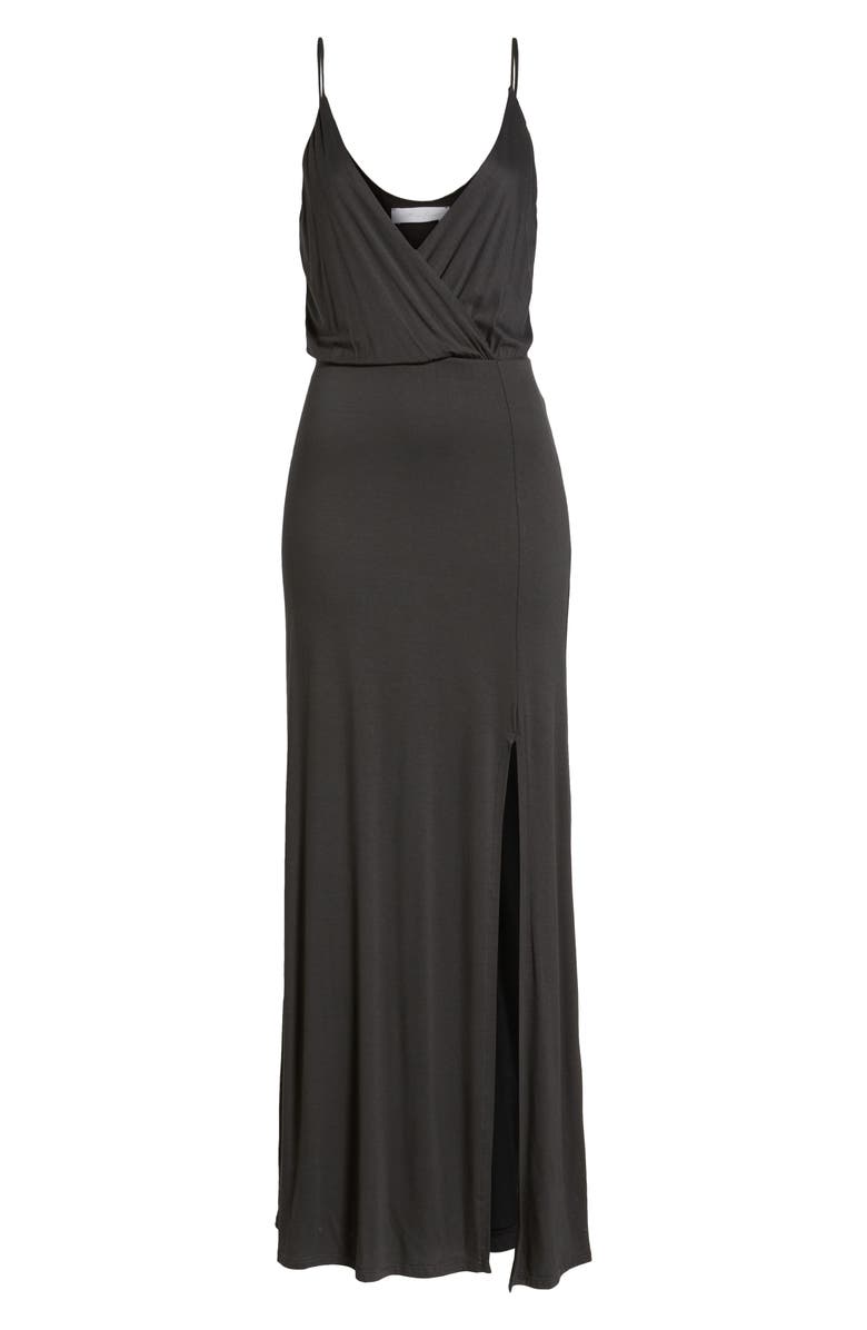 All in Favor Surplice Neck Knit Maxi Dress, Alternate, color,