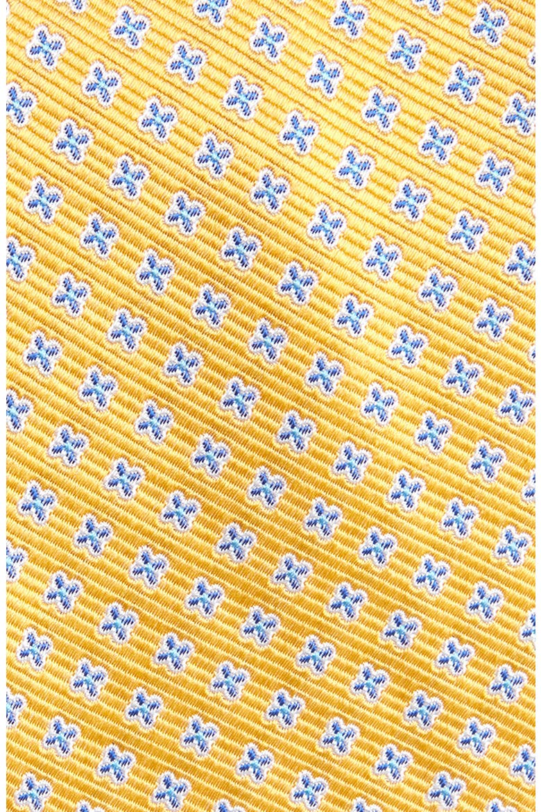 Quatrefoil Medallion Silk Tie, Alternate, color, YELLOW