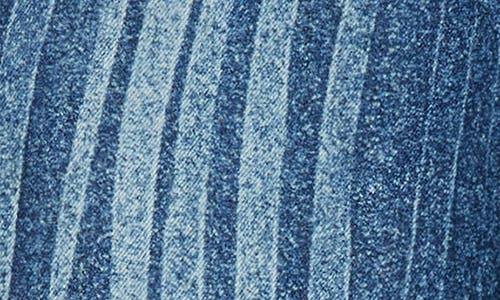 Jean Paul Gaultier Spiral Print Straight Leg Jeans In Indigo