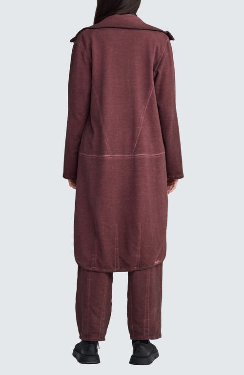 Luukaa Talia Sculptured Midi Jacket In Burgundy