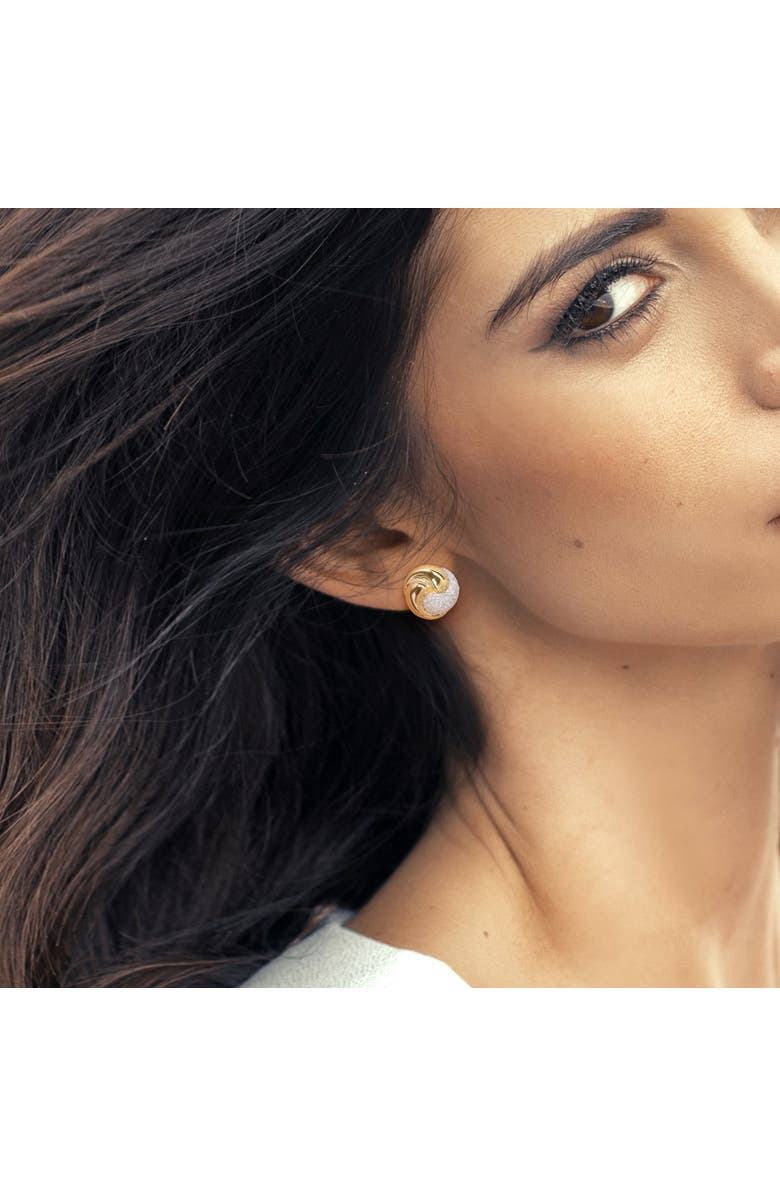 Julianna B. Diamond Swirl Stud Earrings 14k Yellow Gold, Alternate, color, 14K Yellow Gold