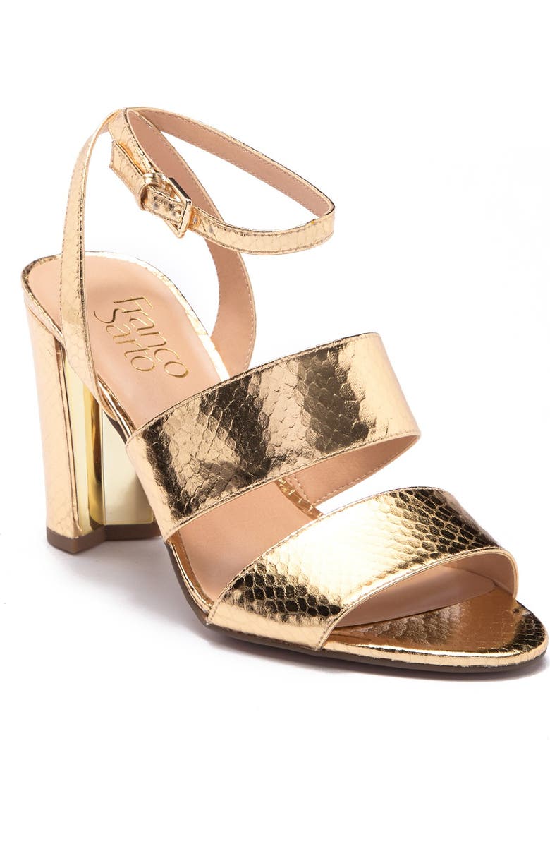 Franco Sarto Haneli Reptile-Embossed Ankle Strap Sandal, Alternate, color,