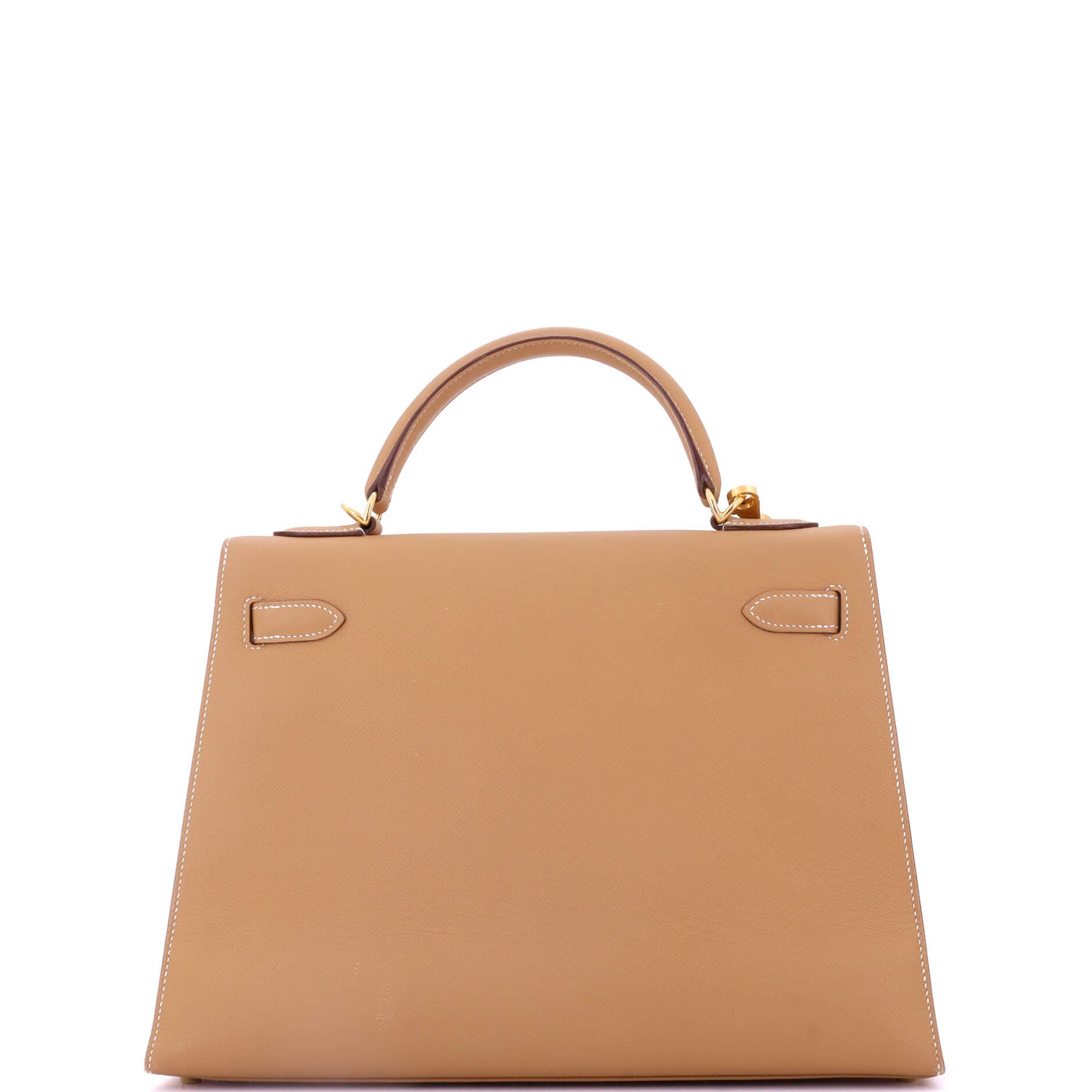 Pre-Owned Hermes Kelly Handbag Brown Epsom with Gold Hardware 32, Alternate, color, 