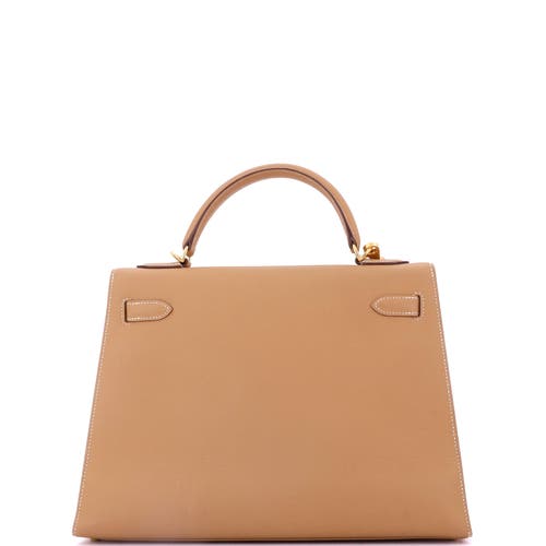 Pre-owned Hermes  Hermes Kelly Handbag Brown Epsom With Gold Hardware 32 In Brown