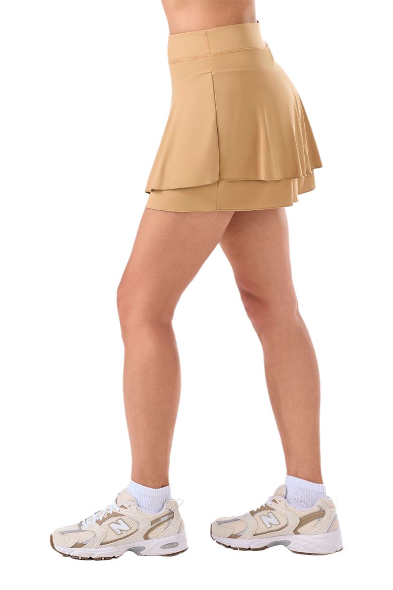 Flounce Tennis Skort, Alternate, color, CAPPUCINO