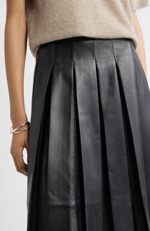 Nordstrom Pleated Leather Skirt