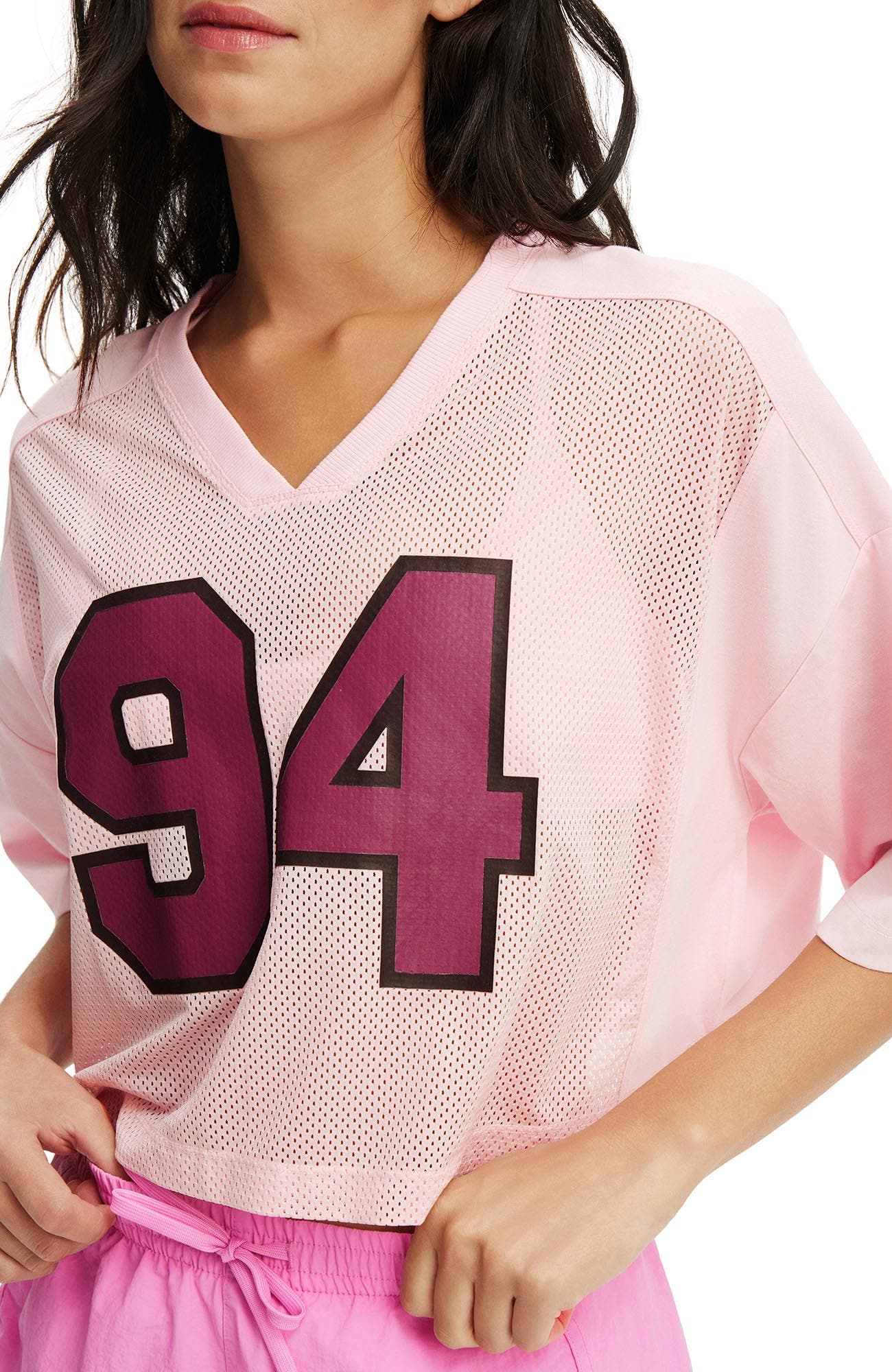 Women's Active Mesh Cropped Graphic Tee - image 4