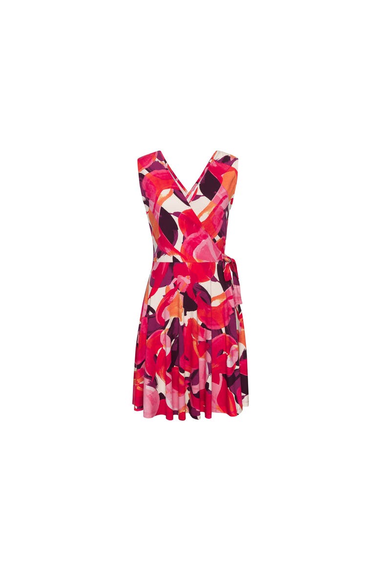 Wrap Look Dress, Alternate, color, Pink-Printed