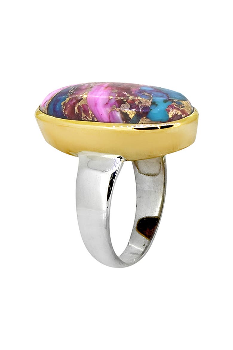 Sterling Silver Pink Oyster Turquoise Ring, Alternate, color, PINK