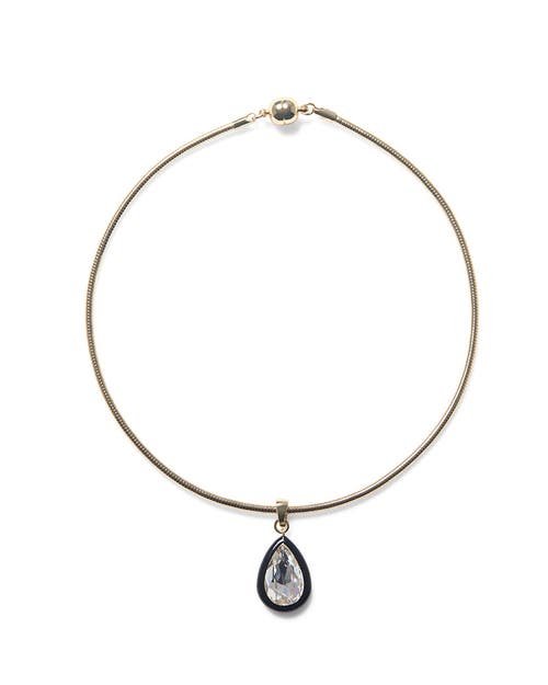 Weworewhat Pear Drop Choker In Gold